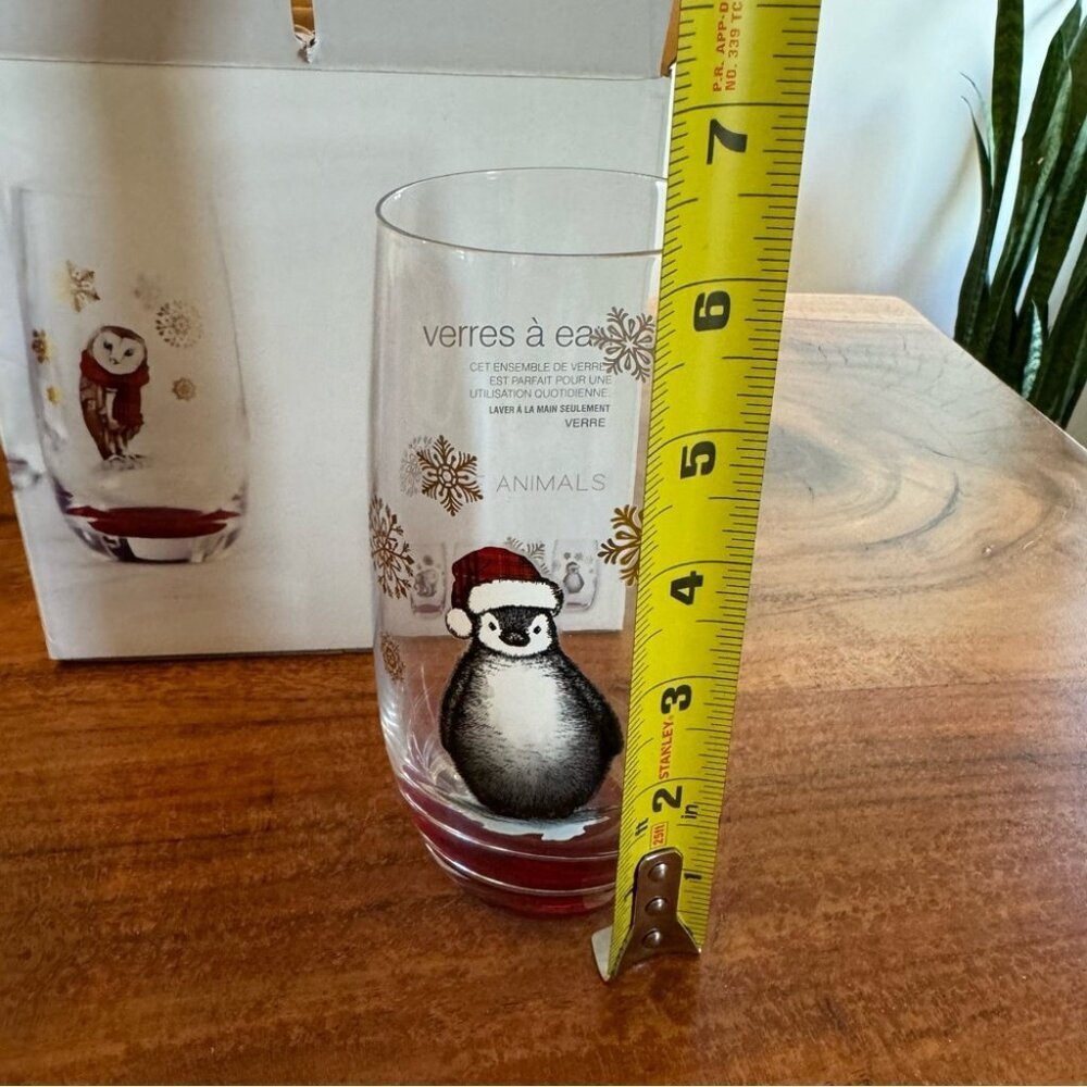 Stokes Polar Bear Christmas Glass Set of 4 New In Box - Picture 8 of 11